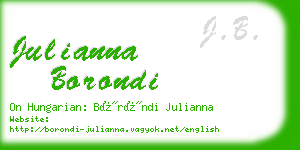 julianna borondi business card